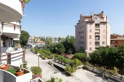 a view from the balcony of a building at Quieto alloggio vicino stazione e metropolitana in Rome