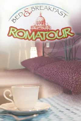 a cup of coffee sitting on a table next to a bed at Appartamenti Romatour in Rome