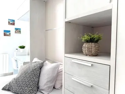 a bedroom with a bunk bed with a plant at Apartment Roman Haven by Interhome in Rome