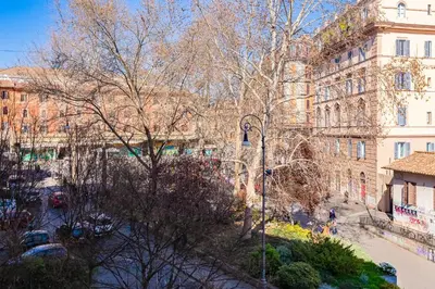 an overhead view of a street in front of a building at Hanky Suite in Rome