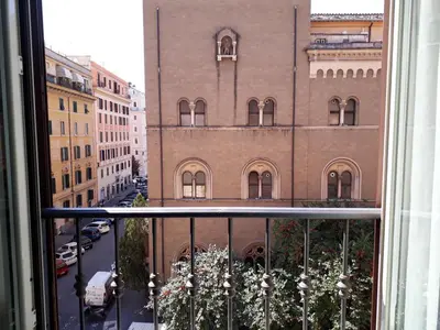 a view of a building from a window at Residenza Cola Di Rienzo - Suite In Rome in Rome