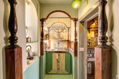 a bathroom with a shower and a sink at Campo De Fiori Baroque in Rome