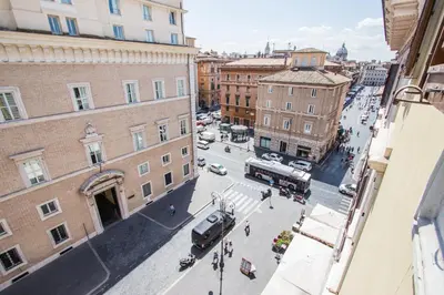 an aerial view of a city street with buildings at Relax Apartment Zanardelli, Piazza Navona in Rome
