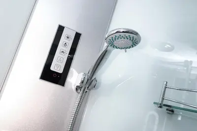 a shower in a bathroom with a shower at Villa Pamphili Classic Garden in Rome