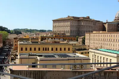 a view of a city with many buildings at La Rosa del Vaticano Luxury Apartment in Rome