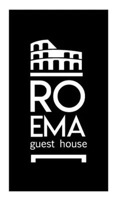 a logo for a guest house on a black background at Roema Guest House in Rome
