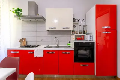 a hallway with a black counter and a white door at Florje House in Rome