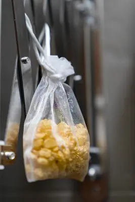 a bag of food is hanging on a door at Merulana Star in Rome