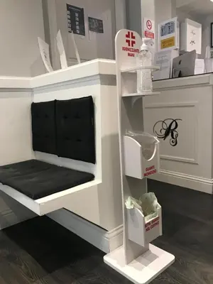 a shelf with a black seat in a room at Residenza Vatican Suite in Rome