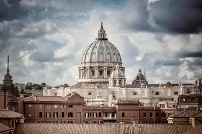 a large white building with a domed building at Casa Vacanza 