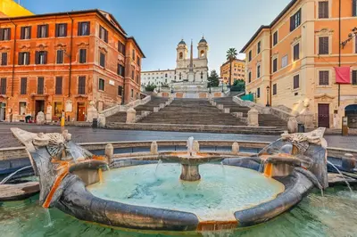 a fountain in the middle of a city at Rome in your heart - Spagna apartment in Rome