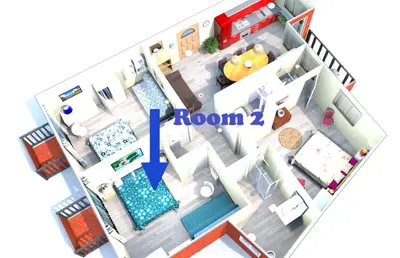 a floor plan of a house with a pool at Butterfly Suite Rome in Rome