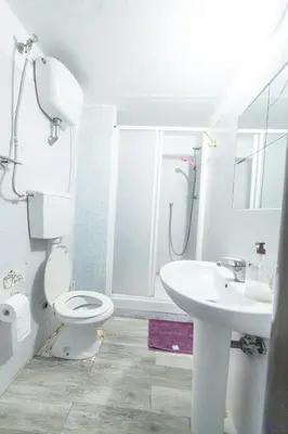 a bathroom with a toilet and a sink at Lemei House in Rome