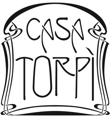 a black and white drawing of a sign for the word easy trip at B&B Casa Torpì in Rome