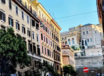 a group of buildings on a city street at Vatican Chic B&B in Rome