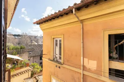 a view from a window of a building at Atmosphera Trastevere, Glamour apartment in the center in Rome