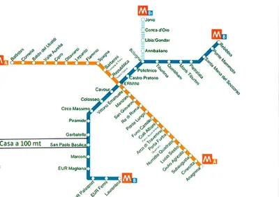 a map of the melbourne metro exodus at Villino Marcella in Rome