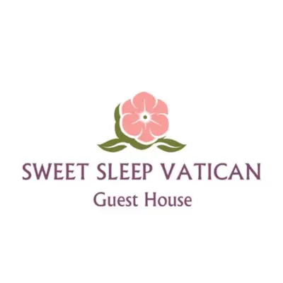a guest house logo with a pink flower at Sweet Sleep Vatican in Rome