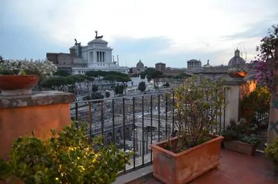 a view of the city from a balcony at Residenza Maritti Decò Style- Guesthouse in Rome