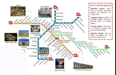 a map of the city of jerusalem and its attractions at Long Bridge House in Rome