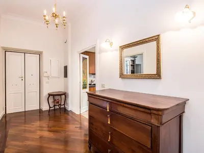 a room with a dresser and a mirror on the wall at Apartment Silla by Interhome in Rome