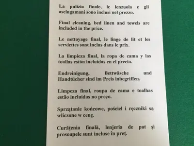 a page of a paper with a document on it at La Primavera Holidayhouse BEST LOCATION FOR VISIT THE VATICAN in Rome