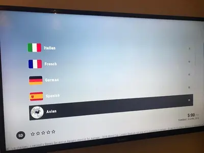 a television screen with a bunch of icons on it at Aruna Suites in Rome