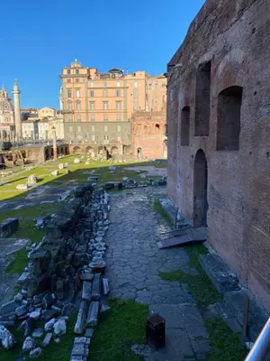 a view of the ruins of a building at M Empire in Rome