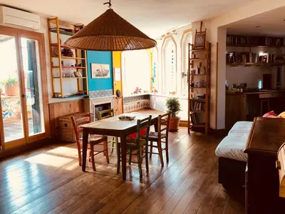 a dining room with a table and chairs at San Saba Rooftop Garden in Rome