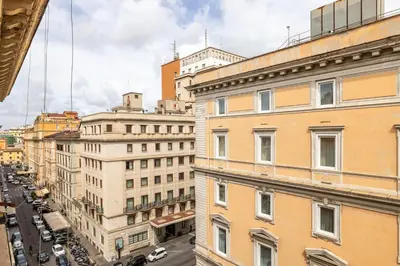 a view of a city street with buildings at Domus Mari in Rome