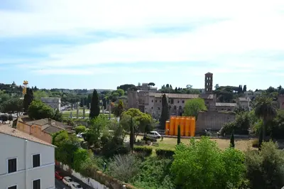 a view of a city from a building at Penthouse Cardello Colosseum in Rome