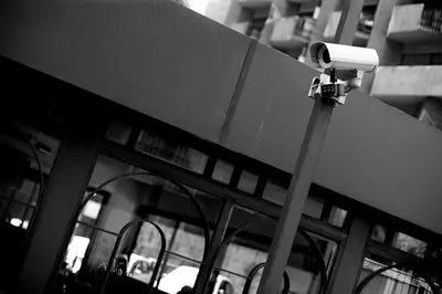 a security camera on the side of a bus at Hostel Trastevere in Rome
