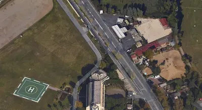 an overhead view of an intersection of a road at Emilio's Home in Rome