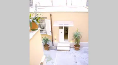 a house with potted plants in front of a door at Parioli House near Borghese-LUISS University in Rome