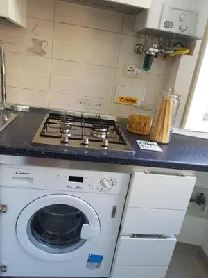 a kitchen with a stove and a dishwasher at Suite Luisa Roma in Rome