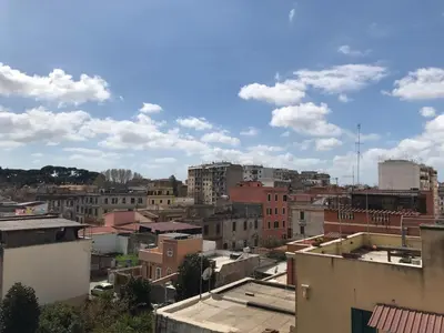 a city view from the roof of a building at Attico incantevole, Pìgneto Roma in Rome