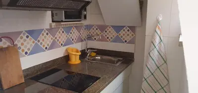 a small kitchen with a sink and a counter top at Domi 56 Apartment in Rome