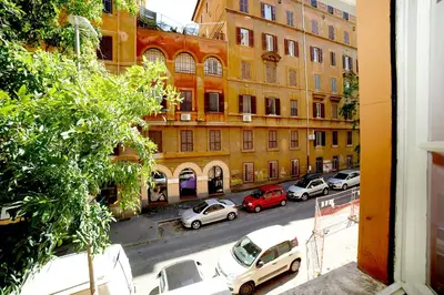 a view of a street with cars parked on the street at Gateway Residence in Rome