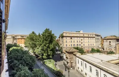 an aerial view of a city with buildings at Casa Rossi Roma in Rome