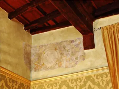 a painting of a ceiling in a room at Antica Dimora dell'Orso in Rome