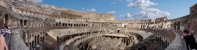 a view of the colosseum in practition at Roma Central Studio in Rome