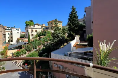 a view of a city from a balcony at Residenza Musei Vaticani in Rome