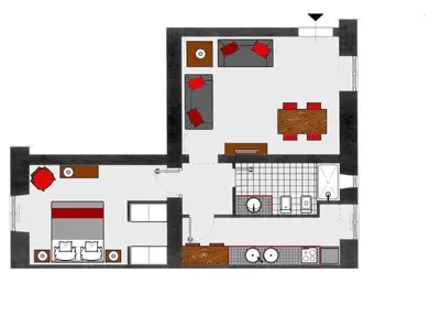 a floor plan of a house at Residenza Termini in Rome