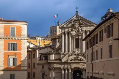 a group of buildings in a city at Trevi Ab Aeterno - Amazing View of the Trevi Fountain in Rome