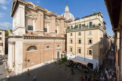 an aerial view of buildings in a city at Piazza Navona-Coronari House in Rome