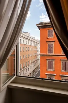a view from a window of a building at Hotel California in Rome
