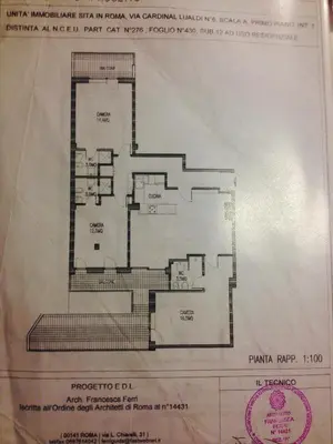 a drawing of a floor plan of a house at Atelier San Pietro in Rome