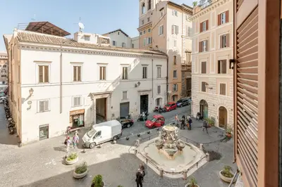 an aerial view of a city street with buildings at Experience Collection by ROMAC - Costaguti Experience in Rome