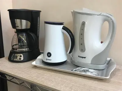 two appliances sitting on a counter next to each other at Spartacus Inn Apartment in Rome