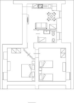 a drawing of a floor plan of a house at La Romàntìca al Colosseo in Rome